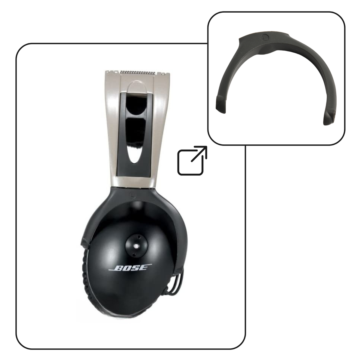 Earcup Holder Bracket Repair Kit Yoke for Bose X (A10) Aviation