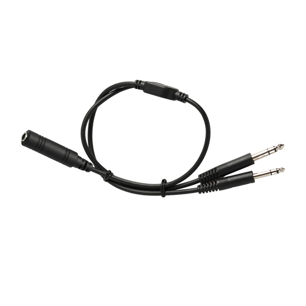 Ultralight / Comtronics / Ground Ops Single Plug Headset to GA Twin Plug Adapter