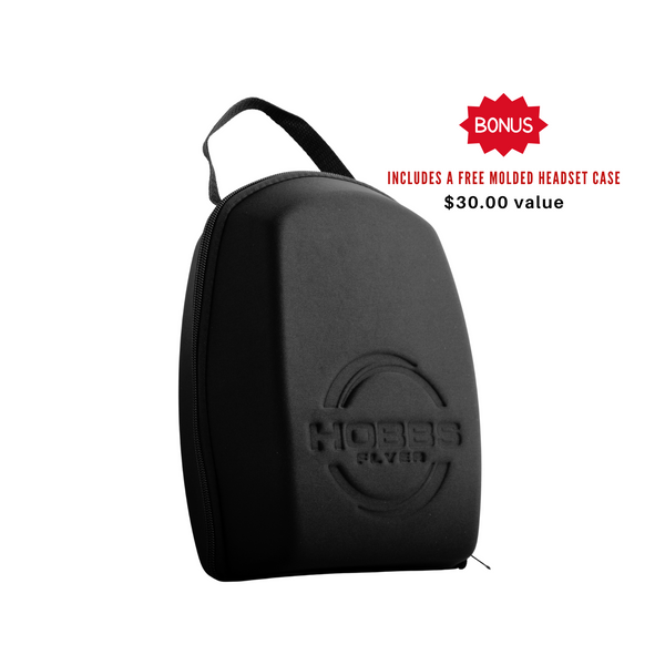 Hobbs Flyer H2 Passive BT Aviation Headset with Bluetooth Music Input