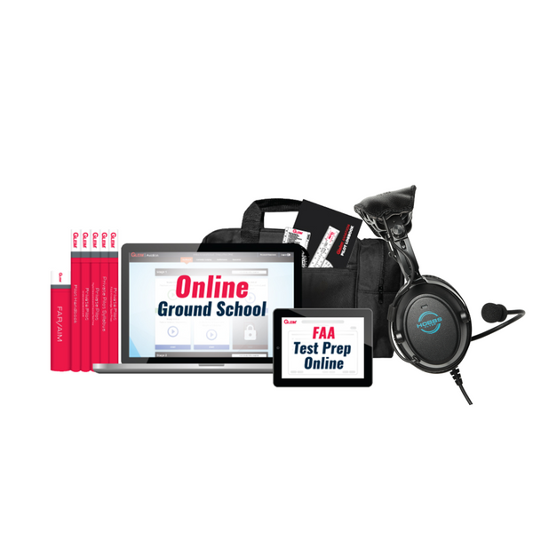 Gleim Deluxe Private Pilot Kit with H2 Active ANR Aviation Headset with Bluetooth