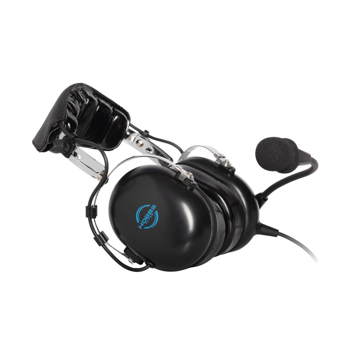 Hobbs Flyer H2 Passive Noise Canceling (PNR) Aviation Headset with Blu