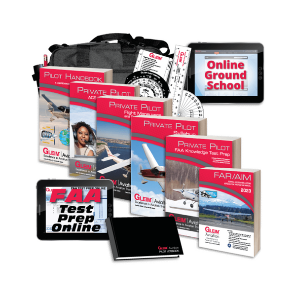 Gleim Deluxe Private Pilot Kit with H2 Active ANR Aviation Headset (No Bluetooth)