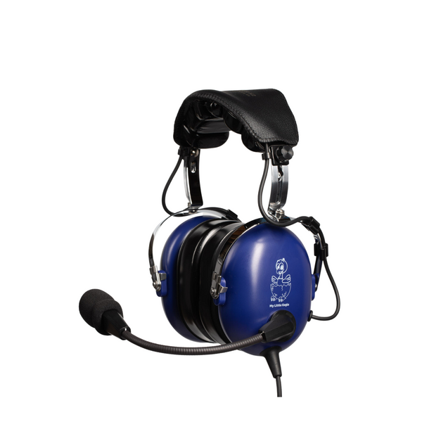 My Little Eagle Blue Aviation Headset Left
