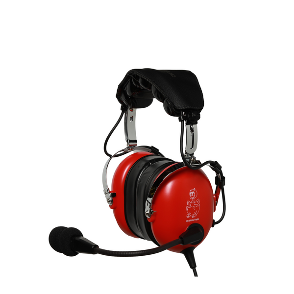 My Little Eagle Youth Aviation Headset - Afterburner Red