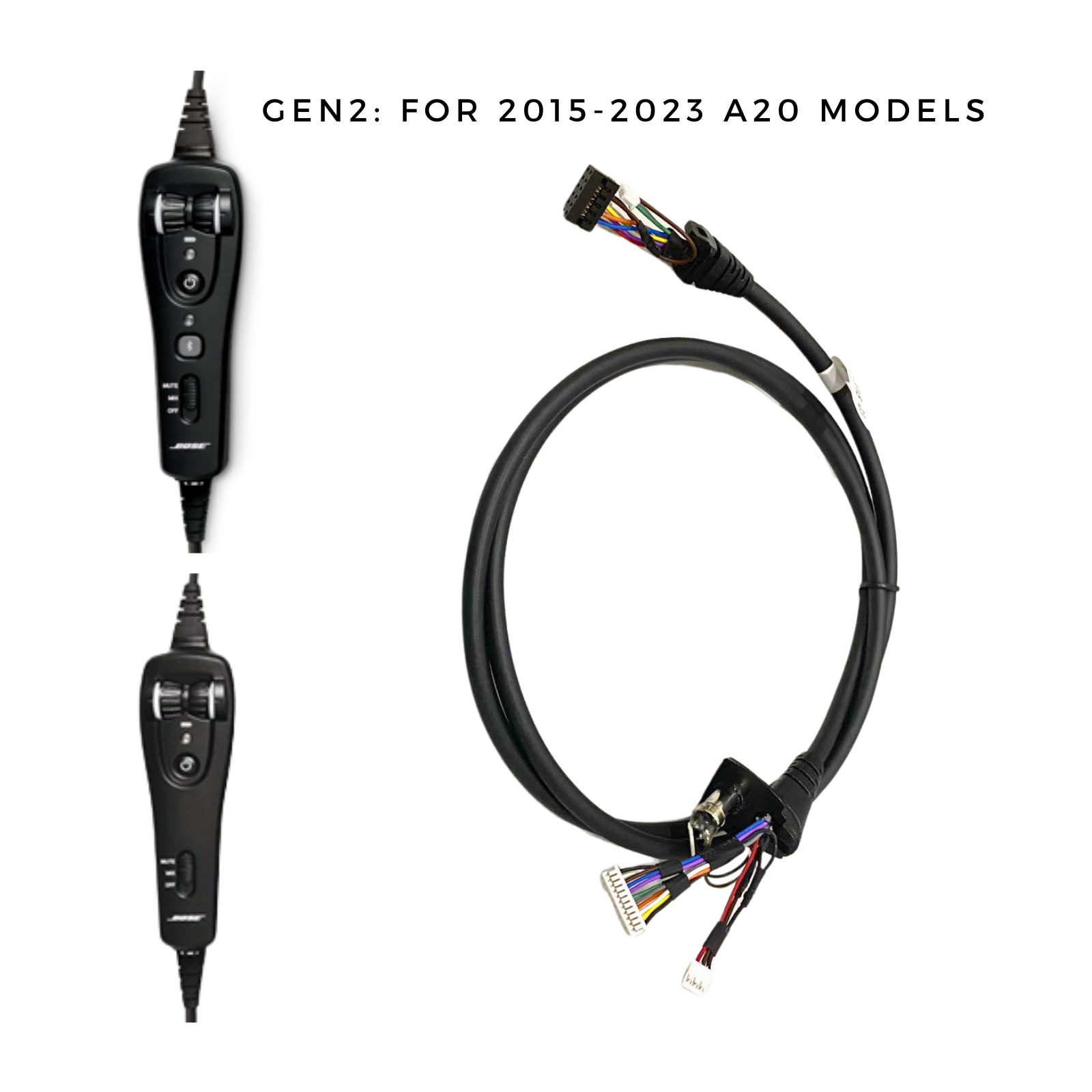 Replacement Down Cable for Bose A20 Aviation Headset Hobbs Flyer