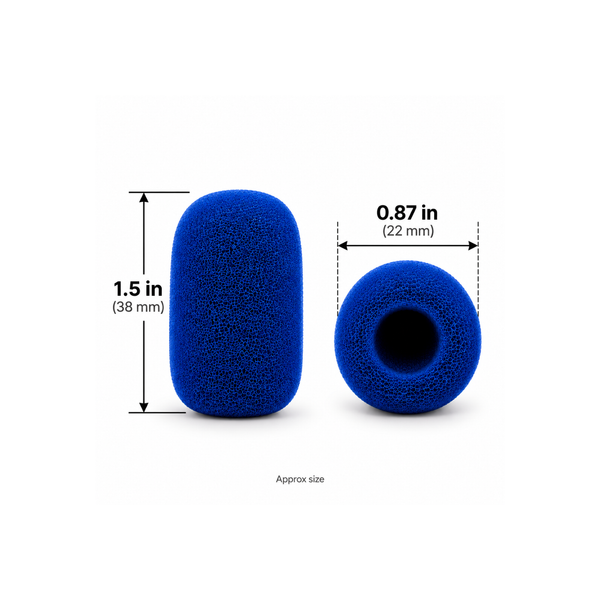 Aviation Headset Mic Windscreen Muff Product Size