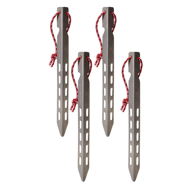 Outdoor Donkey StayPut Deep-V Titanium Tent Stakes With Storage Bag