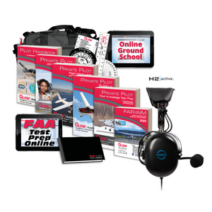 Gleim Deluxe Private Pilot Kit with H2 Active ANR Aviation Headset with Bluetooth